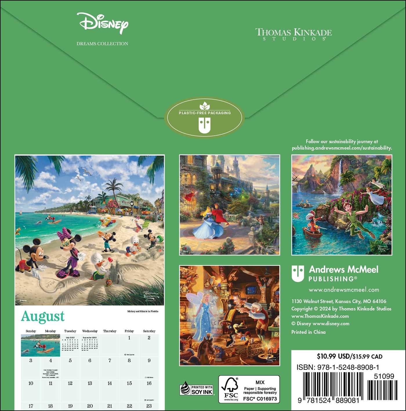 Calendar 2025 Disney Dreams Collection Andrews McMeel Publishing