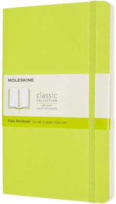 Carnet - Moleskine Classic - Large, Soft Cover, Plain - Lemon Green