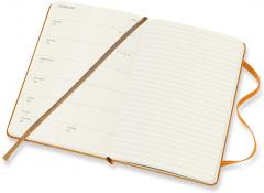 Agenda 2021 - Moleskine 12-Month Weakly Notebook Planner - Cadmium Orange, Softcover Pocket