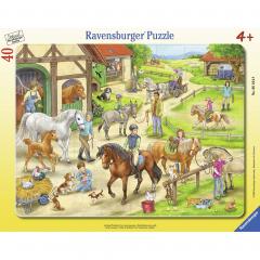 Puzzle tip rama - Ferma, 40 piese