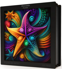 Puzzle din lemn - Abstract - Rainbow Starfish