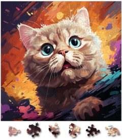 Puzzle din lemn - British Shorthair 2