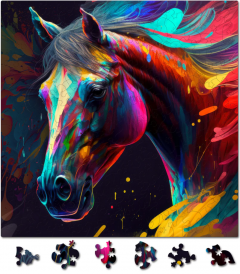 Puzzle din lemn - Cal