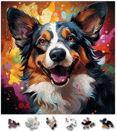 Puzzle din lemn - Cardigan Welsh Corgi 2