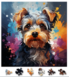 Puzzle din lemn - Yorkshire Terrier 1