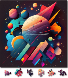 Puzzle din lemn - Abstract - Dream Galaxy
