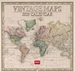 Calendar de perete 2025 - Vintage Maps