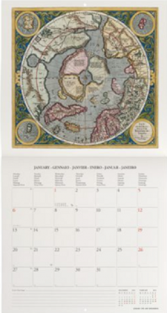 Calendar de perete 2025 - Vintage Maps