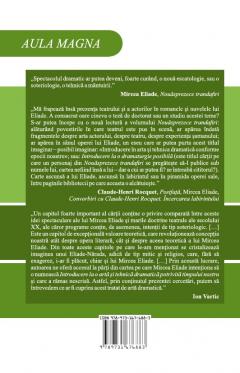 Cartea despre teatru ascunsa in opera lui Mircea Eliade