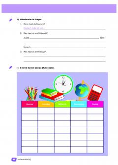 Limba Germana - Caietul elevului, Clasa a V-a