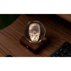 Lampa - Amber Cristal Ball - Skull