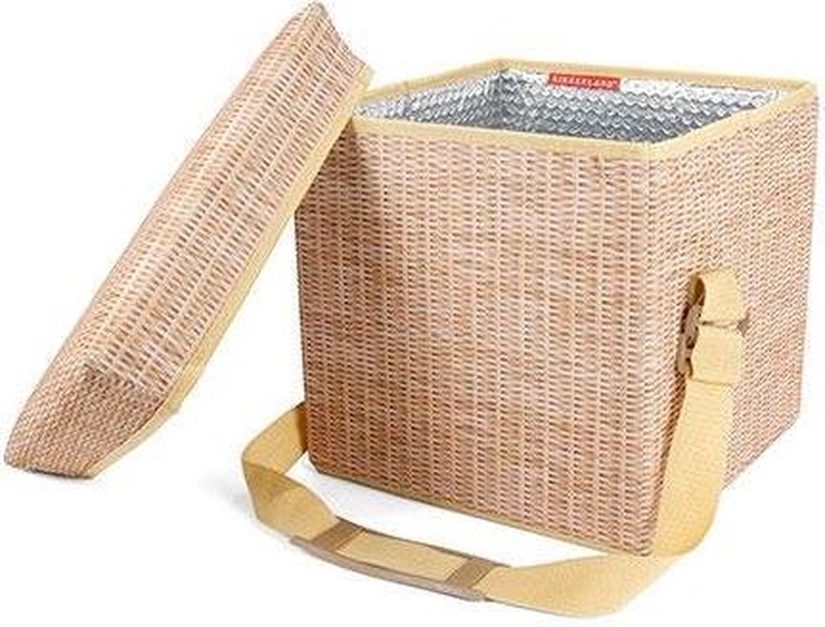 Geanta termoizolanta pentru picnic Wicker Picnic Cooler Seat Kikkerland