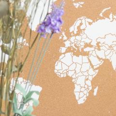 Harta din pluta XL - White - Black Frame