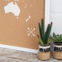 Harta din pluta XL - White - White Frame