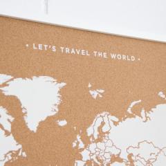 Harta din pluta XL - White - White Frame