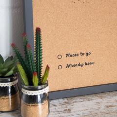 Harta din pluta XL - Black - Black Frame