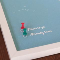 Harta din pluta XL Colors - Blue - White Frame