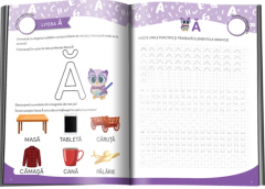 Caiet cu litere si semne grafice pentru grupa mare