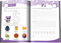 Caiet cu litere si semne grafice pentru grupa mare