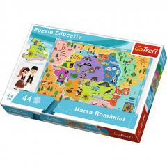Puzzle - Educational cu Harta Romaniei