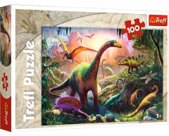 Puzzle 100 piese - Dinosaurs' Land