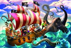 Puzzle 100 piese - The Sea Battle