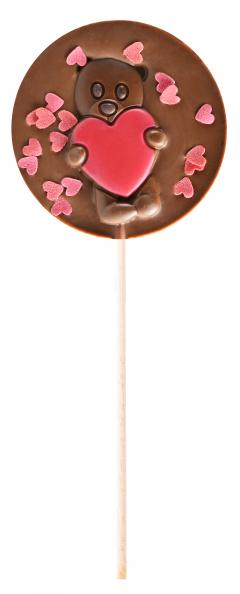 Ciocolata cu lapte - Milk Bear with Red Hearts