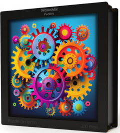 Puzzle din lemn - Abstract - Colorful Gears