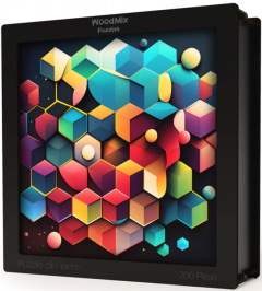 Puzzle din lemn - Abstract - Hexagonix