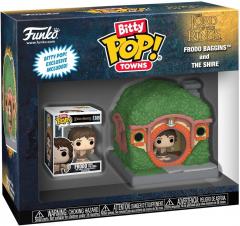 Figurina - Bitty Pop! The Lord of the Rings: Frodo (with The Ring) and The Shire