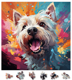 Puzzle din lemn - West Highland White Terrier 1