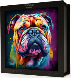 Puzzle din lemn - Bulldog