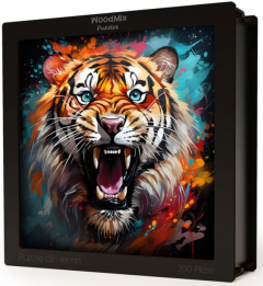 Puzzle din lemn - Animale - Tigru 2