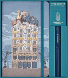 Set carnet si pix - Casa Batllo Collector's Box - Large ruled hard cover notebook and Kaweco
