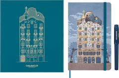 Set carnet si pix - Casa Batllo Collector's Box - Large ruled hard cover notebook and Kaweco