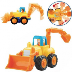 Jucarie - Vehicul cu tractiune - Tractor sau Excavator, mai multe modele