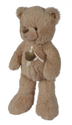 Jucarie de plus - Ursulet cu panglica, beige