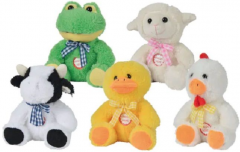 Jucarie de plus cu sunete - Animalute, mai multe modele, 15cm