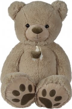 Jucarie de plus - Ursulet cu panglica, biege
