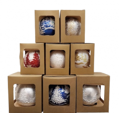 Glob - Shiny Dark Blue + Gold Stars