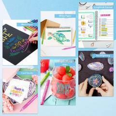 Set 12 markere - Ohuhu Glitter Metallic Marker