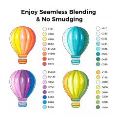 Set 104+1 markere dual tip - Ohuhu Honolulu