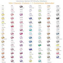 Set 104+1 markere dual tip - Ohuhu Honolulu