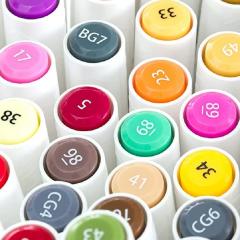 Set 60 markere pe baza de apa - Ohuhu Dual Tips - Brush & Chisel