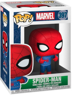 Figurina - Pop! Marvel Christmas: Spider-Man (with Ugly Sweater)