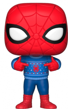 Figurina - Pop! Marvel Christmas: Spider-Man (with Ugly Sweater)