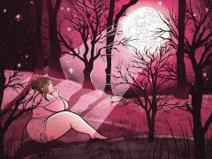 She followed the moon back to herself