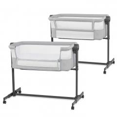 Patut Co-sleeper - Kinderkraft - Neste Up 2, gri deschis