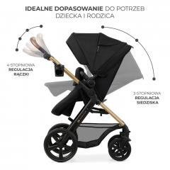 Carucior 3 In 1 - Kinderkraft - Moov 2, negru