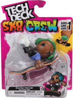 Jucarie - Tech Deck SK8 - Placa si figurina cu casti verzi